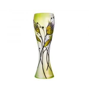 Victoria Bella 10303/500/FG, 20-Inch High Glass Vase with Pattern: Decorative Flower Green, EA