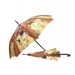 Carmani CR-021-6504 40x33-Inch Adela and Kiss Gustave Klimt Walking-Stick Umbrella, EA