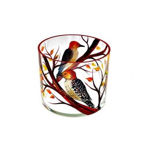 Victoria Bella 7017/100/WP 4.7x4-Inch Candy Cane With Woodpecker on The Branch Abstraction, EA