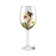 Victoria Bella 440151-1-BBF, 12 Oz 'Bumblebee in Flowers' Red/White Wine Glass, 8-1/4