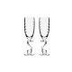 Neman Crystal GB10142-X, 10 Oz Lead Crystal Champagne Flutes with ''Snake'' Stems, Set of 2
