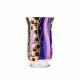 Victoria Bella 6487/300/PA 12-Inch High Glass Vase with Pattern: Purple Mozaic Abstract, EA