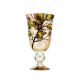 Victoria Bella 7941/2/ABL 12-Inch High Glass Vase. Pattern: Beige Leaf Abstract