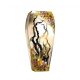Victoria Bella 9548/315/ABG 12-Inch High Glass Vase. Pattern: Beige and Gold Abstract