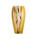 Victoria Bella 9548/315/JG, 12-Inch High Abstract of Gold Glass Vase, EA