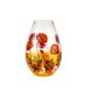 Victoria Bella 9584/440/PR 17-Inch High Glass Vase. Pattern: Poppy Red
