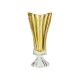 Aurum Crystal™ AU52067, 16-Inch Plantica Amber Sprayed Footed Vase, EA