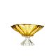 Aurum Crystal™ AU52068, 13-Inch Plantica Amber Sprayed Footed Bowl, EA
