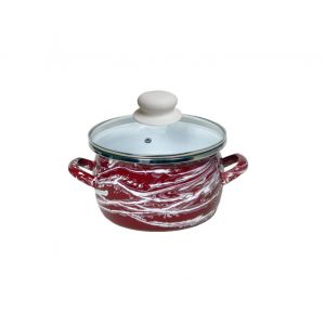 Santex ES2430111-BS, 3.0L Enamel Cooking Pot with 