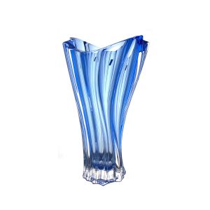 Aurum Crystal™ AU52046, 12.5-Inch Plantica Sprayed Blue Vase, EA