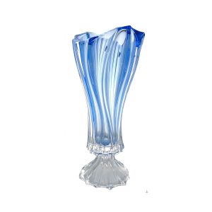 Aurum Crystal™ AU52047, 16-Inch Plantica Sprayed Blue Footed Vase, EA