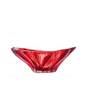 Aurum Crystal™ AU52050, 13-Inch Red Crystal Fruit Bowl from 