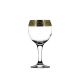 Crystal Goose GX-08-411, 9 Oz Wine Glasses with Bronze Rim, Set of 6