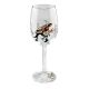 Victoria Bella 440151-1-BBW, 12 Oz 'Symbol of the Year - Bull with a Flower' Red/White Wine Glass, 8-1/4