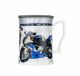 Carmani CR-016-5202, 18.5 Oz Porcelain Mug with BMW Motorcycle Print, EA