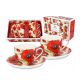 Carmani CR-840-1026 7 Oz Poppies Cup and Saucer, 2/SET