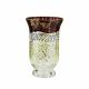 Victoria Bella 6487/150/M, 6'' High Glass Vase with ''Metal'' Pattern Design, EA