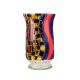 Victoria Bella 6487/400/PA 16'' Height Glass Vase. Pattern: Purple Mozaic Abstract