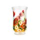 Victoria Bella 6487/400/PR 16'' Height Glass Vase. Pattern: Poppy Red