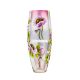 Victoria Bella 7518/500/PL 20'' Height Glass Vase. Pattern: Poppy Lilac