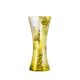 Victoria Bella 7756/300/APG 12'' Height Glass Vase. Pattern: Green with Potal Abstract