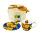 Carmani CR-045-0305, 8 Oz Porcelain Cup and Saucer with Van Gogh's 