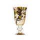 Victoria Bella 7941/1/ABL 14'' Height Glass Vase. Pattern: Beige Leaf Abstract