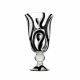Victoria Bella 7941/1/BWA 14'' Height Glass Vase. Pattern: Black and White Abstract