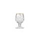 Neman Crystal 1.7 Oz Sherry Shot Glasses with Gold Rim, 6 EA/SET