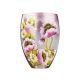 Victoria Bella 8506/285/PL 12'' Height Glass Vase. Pattern: Poppy Lilac