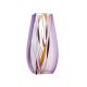 Victoria Bella 9548/300/AL 12'' Height Glass Vase. Pattern: Purple Abstract of Lilac