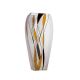 Victoria Bella 9548/315/AS 12-Inch High Glass Vase. Pattern: Abstract of Silver