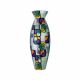Victoria Bella 9725/510/TM 20-Inch High Glass Vase. Pattern: Turquoise Mosaic