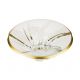 Aurum Crystal AU51779, 12'' Diameter 'Mozart' Bowl With Golden Rim, Elegant Decorative Golden Rimmed Fruit/Candy Bowl, EA