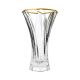 Aurum Crystal AU51780, 12.5'' Height 'Mozart' Flower Vase with Gold Rim, Decorative Hand-Crafted Flower Jar with Golden Rim
