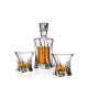 Aurum Crystal AU52063 3-Piece 1 Decanter + 2 Glasses Cooper Crystal Whiskey Decanter Set