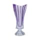 Aurum Crystal™ AU52150, 16-Inch High 'Plantica' Amethyst Crystal Footed Vase, Hand-Crafted Decorative Footed Flower Jar, EA