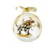 Bull with a Flower 4.7-Inch Christmas Tree Glass Ball, Hand-Painted Decorative Christmas Ornaments, Individually Packed Home Decor Appliance, Great Gift Idea for New Year's Day