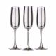 Graphite 6-Ounce Champagne Flutes, Set of 3