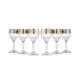 Crystal Goose GX-08-134 2 Oz Sherry Liquor Glasses with Bronze-Plated Trim, 6-Piece Set