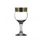 Crystal Goose GX-08-164, 2 Oz Sherry Liquor Glasses with Bronze-Plated Trim, Set of 6