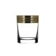 Crystal Goose GX-08-405 9 Oz Classic Whisky Glasses with Bronze Rim, Set of 6