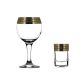 Crystal Goose GX-08-411/837 9 Oz Wine Glasses and 2-Ounces Shot Glasses, Set of 6+6 in Gift Box