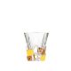 Bohemia JS20003 7 Oz. Lead Free Crystal Crack Glasses with Gold 4''- H. Set of 6