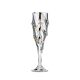 Bohemia Jihlava JS36950, 6 Oz. Calypso Flute Glasses with Platinum Trim, Set of 6
