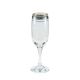 Crystal Goose TL34-419, 6 Oz Champagne Flute Glasses, Set of 6 