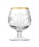 Neman Crystal TM5290/42G, 7 Oz Brandy Snifter Glasses with Gold Rim, Set of 6
