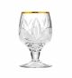 Neman Crystal 1.7 Oz Sherry Shot Glasses with Gold Rim, 6 EA/SET
