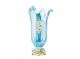 White Crystal WVS1950/AMPL 14-Inch High Glass Vase Murano 